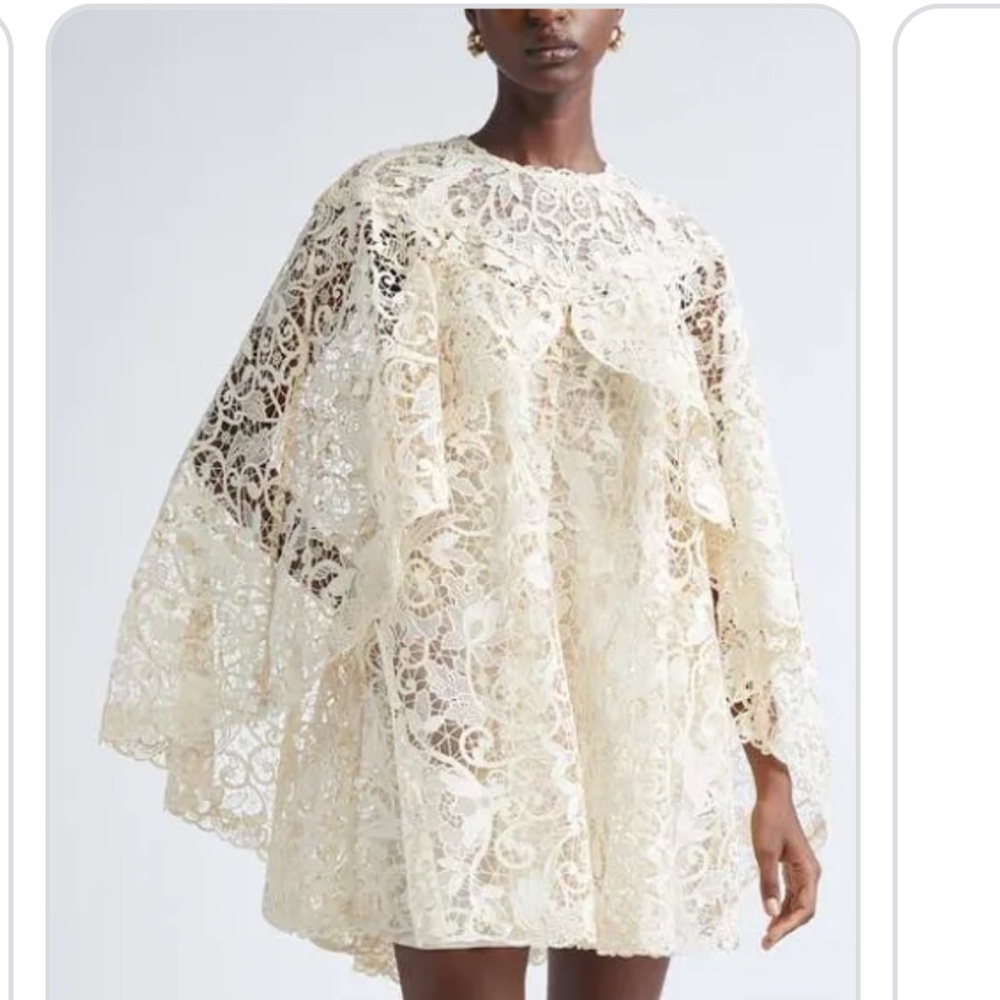Zimmermann Memento Bird Lace Mini Dress